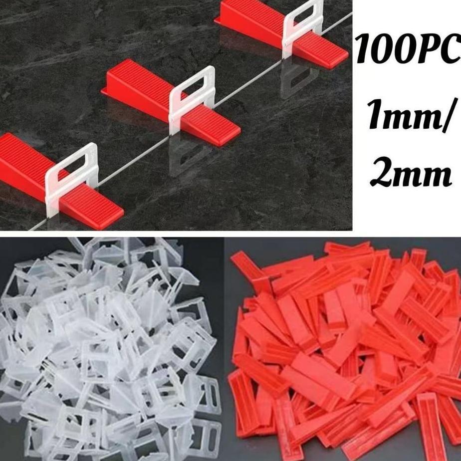100 Pcs Alat Perata Keramik Wedges Wedge Tile Leveling System Spacer Granit Nat Keramik Leveling Gra