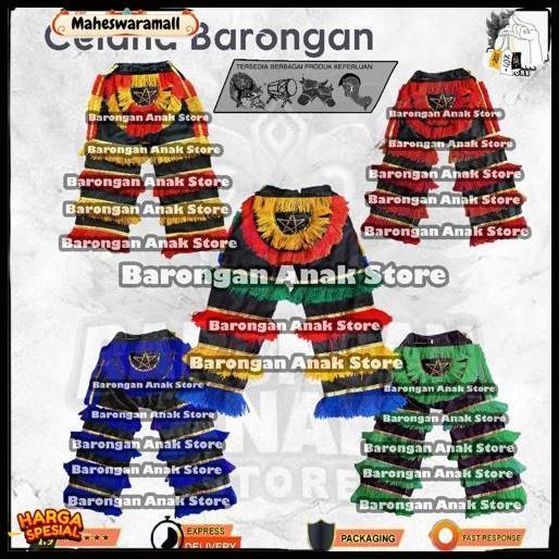 Barongan Anak Store Celana Barongan Anak Sd Smp Warna Merah Hijau Biru Hitam Putih Langsung Diproses