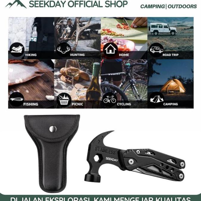 Murah Seekday Palu Multifungsi Palu Tang Lipat Multifunctional Axe - Alat Multifungsi - Palu Multifu