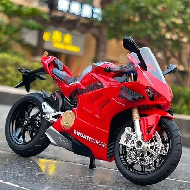Diecast Huayi Ducati Panale V4S 112 Alloy El Balap Cocok Untuk Koleksi Atau Hadiah Anakanak Miniatur