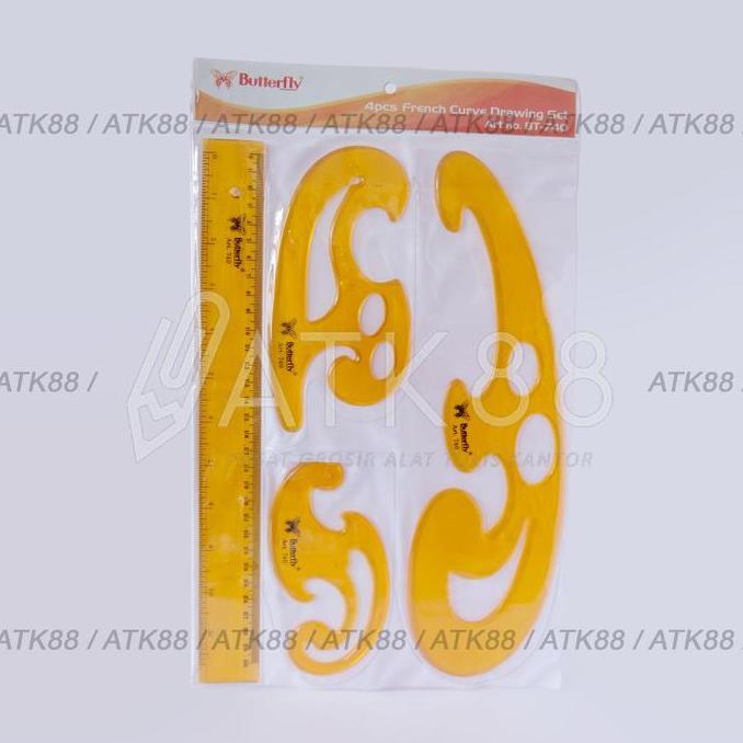 Carta- Mal Yang / Penggaris Curva Butterfly Bt-740 Penggaris Pola