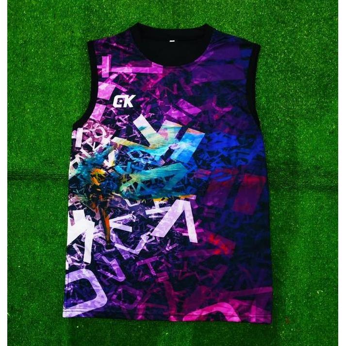 Kirimcepat- Setelan Singlet Olahraga Slt Tr 0 Baju Olahraga Full Printing Jersey Futsal Baju Voli Ka