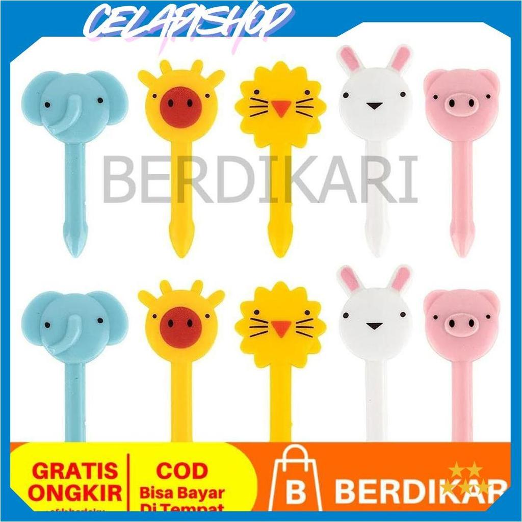 Tusukan Bento Karakter Lucu Tusukan Gemoy Jerapah Gajah Mata Tusukan Gemoy Garpu Bento Buah Kue Dess