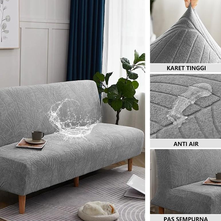 Sarung Sofa Waterproof Elastis Anti Air & Anti Noda | Cover Sofa Stretch Mudah Dipasang | Penutup So
