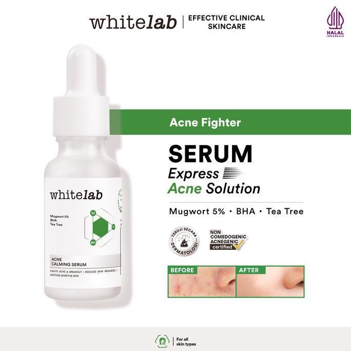 Hsadh- Whitelab 5Pcs Paket Acne Lengkap - Facial Sh, Toner, Serum, Moisturizer, Acne Cream Paket Ski