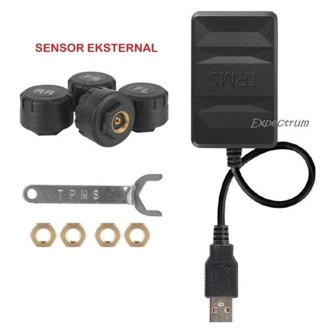 TPMS utk Headunit Android dgn 4 Sensor Sistem Alarm USB Android