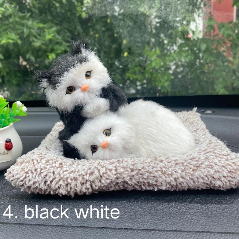 Arang Bambu Kucing Pajangan Dashboard Mobil Pajangan Mobil Arang Bambu Mobil Arang Bambu Dua Kucing 