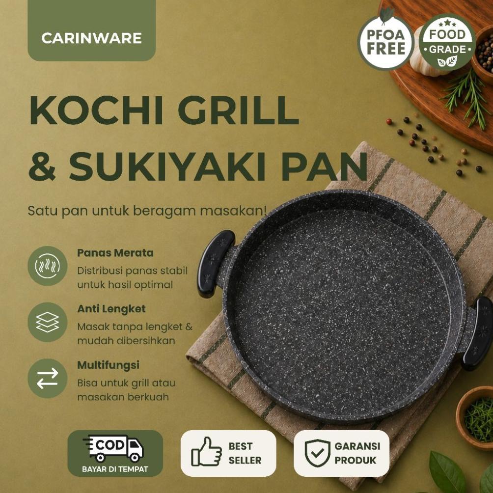 ALMASUPPLY CARIN(PROMO)TERLARIS KOCHI GRILL & SUKIYAKI PAN KOREA GRILL PAN DEEP PREMIUM BULGOGI PIZZ