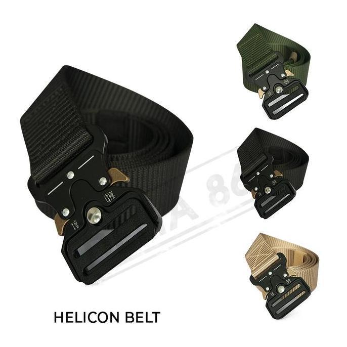 SABUK TACTICAL / SABUK HELICON BESI Hijau sabuk kain pria Gesper