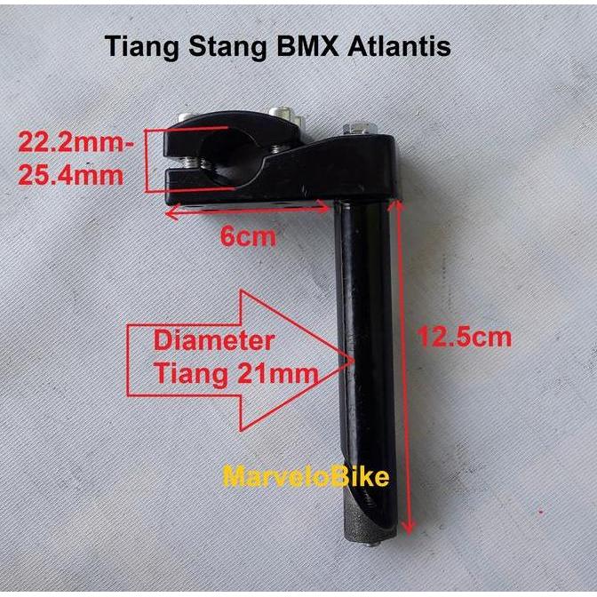 Stem Tiang Stang Sepeda BMX Fixie Mini Atlantis 21mm