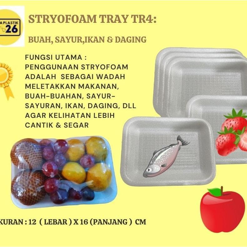 Styrofoam Tray Ukuran 12X16Cm