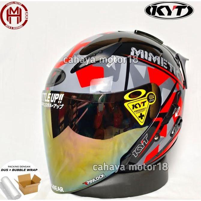 PAKET GANTENG HELM KYT GALAXY SLIDE #4 BLACK RED|KYT CUSTOM KYT GALAXI