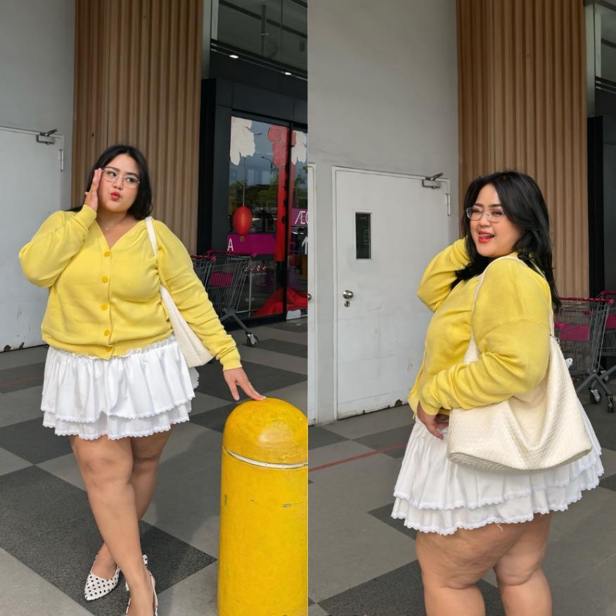 Hazel Cardigan | Cardigan Katun Big Size Ld 140 | Cardigan Plus Size Ld 140