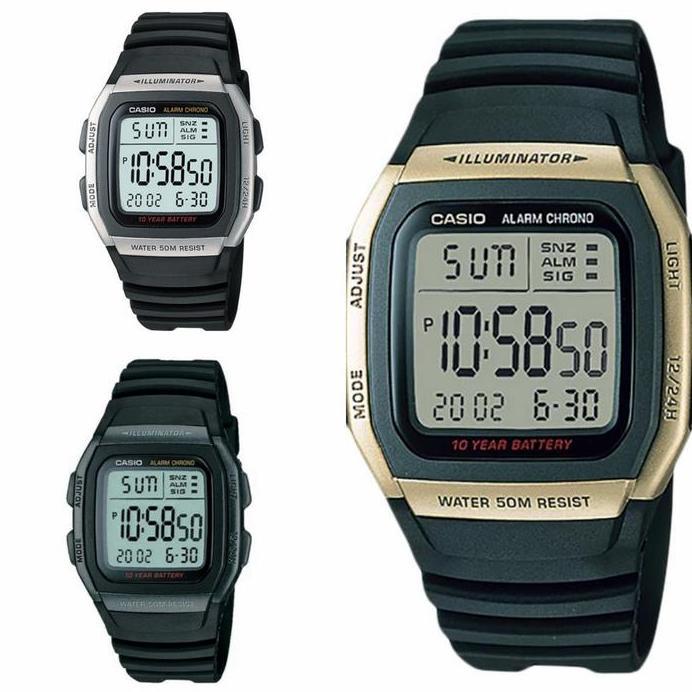CASIO W-96H-1BVDF W96H-9AVDF JAM TANGAN DIGITAL ORIGINAL TAHAN AIR