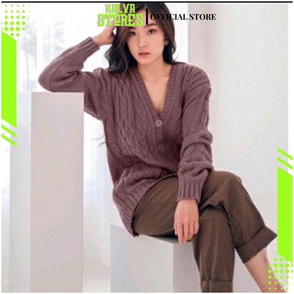 Cable Saku SHORT Cardigan Rajut WanitaType 3 Get/Rajut TEBAL Premium/Flash Sale ASA Teratas