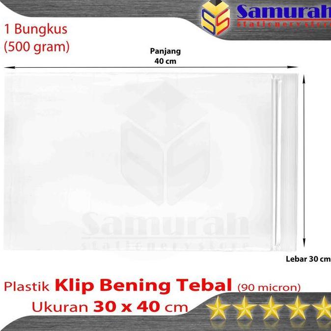 Youandme- Plastik Klip Pp Tebal 30 X 40 X 90 Micron / Zip Lock Transparant Pp