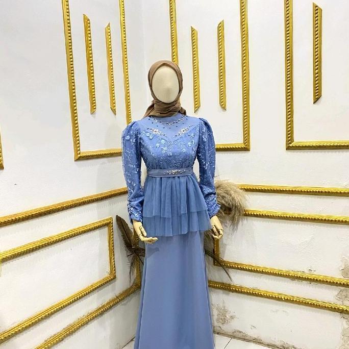 Calista Dress gaun mewah elegan gaun bridesmaid gaun kondangan recomended gamis kekinian gaun pesta 
