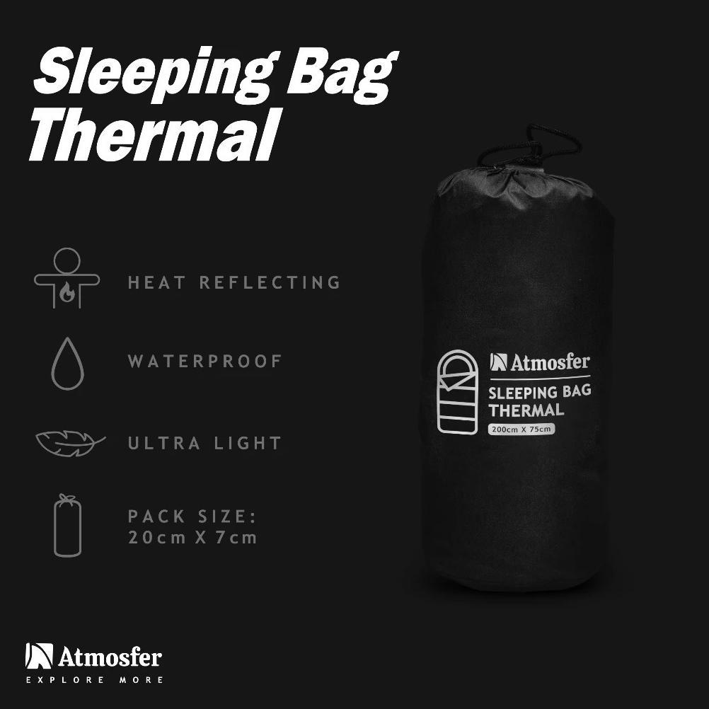 Atmosfer Sleeping Bag Ultralight Thermal Blangket - Sleeping Bag Liner - Sleepingbag Thermal Bivy