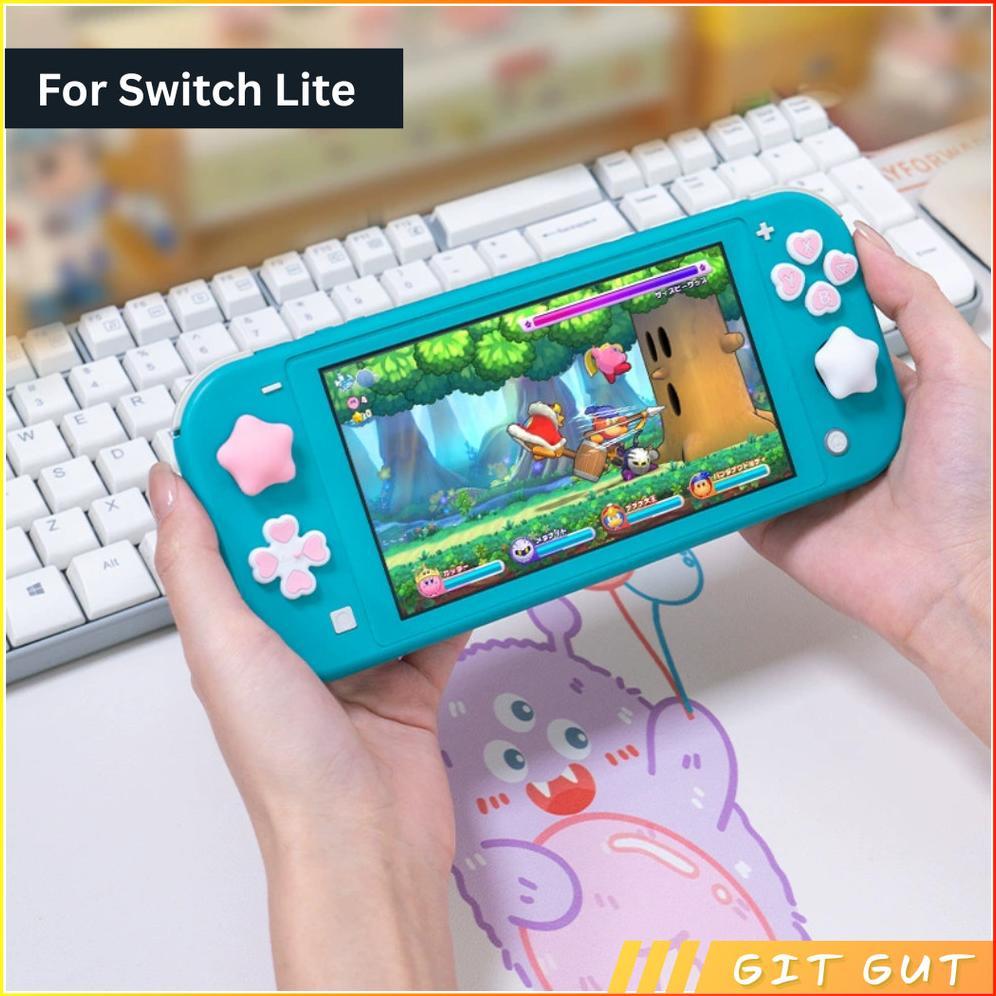 Nintendo Switch Lite Cute Star Heart D-Pad ABXY Button Cover Thumb Grip Cap
