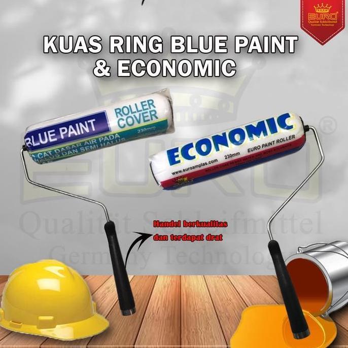 Yevonamiss - Paket Alat Cat Kuas Roll Refill Kuas Roll Bak Cat Kape Dan Kuas Cat