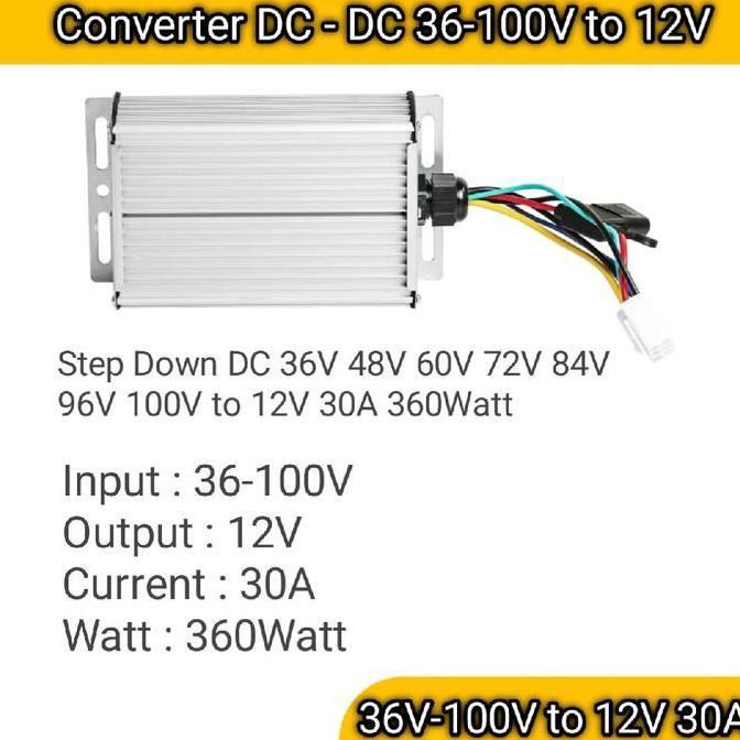 Converter Dc 36V-100V To 12V 30A Step Down Dc 36V-72V To 12V Converter Dc 36V 48V 56V 72V 96V 100V T