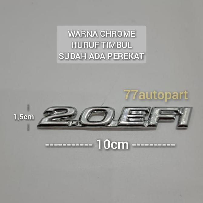 Emblem Logo Mobil Tulisan 2.0Efi Untuk Kijang Kapsul 2.0 Efi Asli