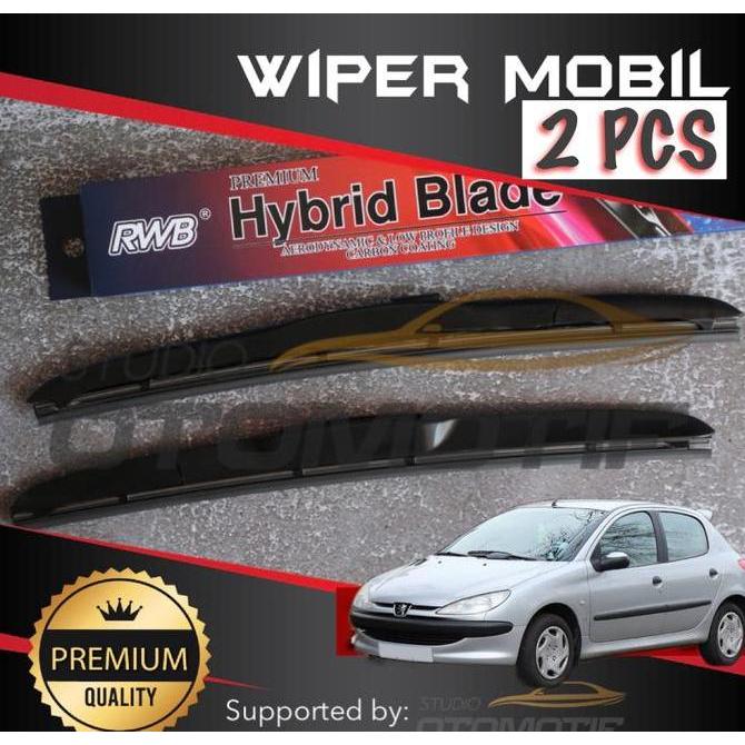 WIPER PEUGEOT SKYLINE 206 RWB GRAPHITE / WIPER RWB PEUGEOT 206 2 PCS READY STOCK