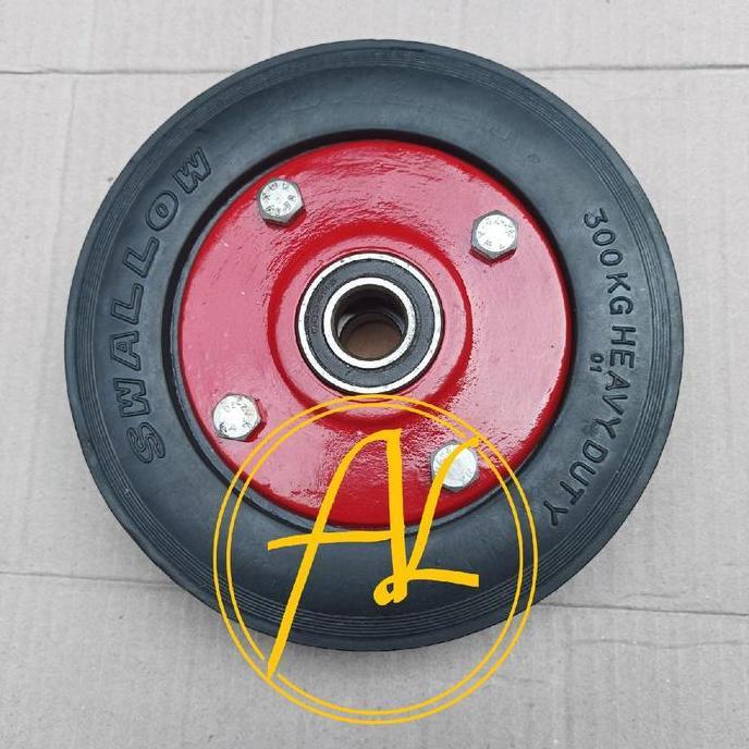 Xenabor65 - roda troli 7 inch / roda troli karet swallow / roda gerobak dorong ukuran 7 inch