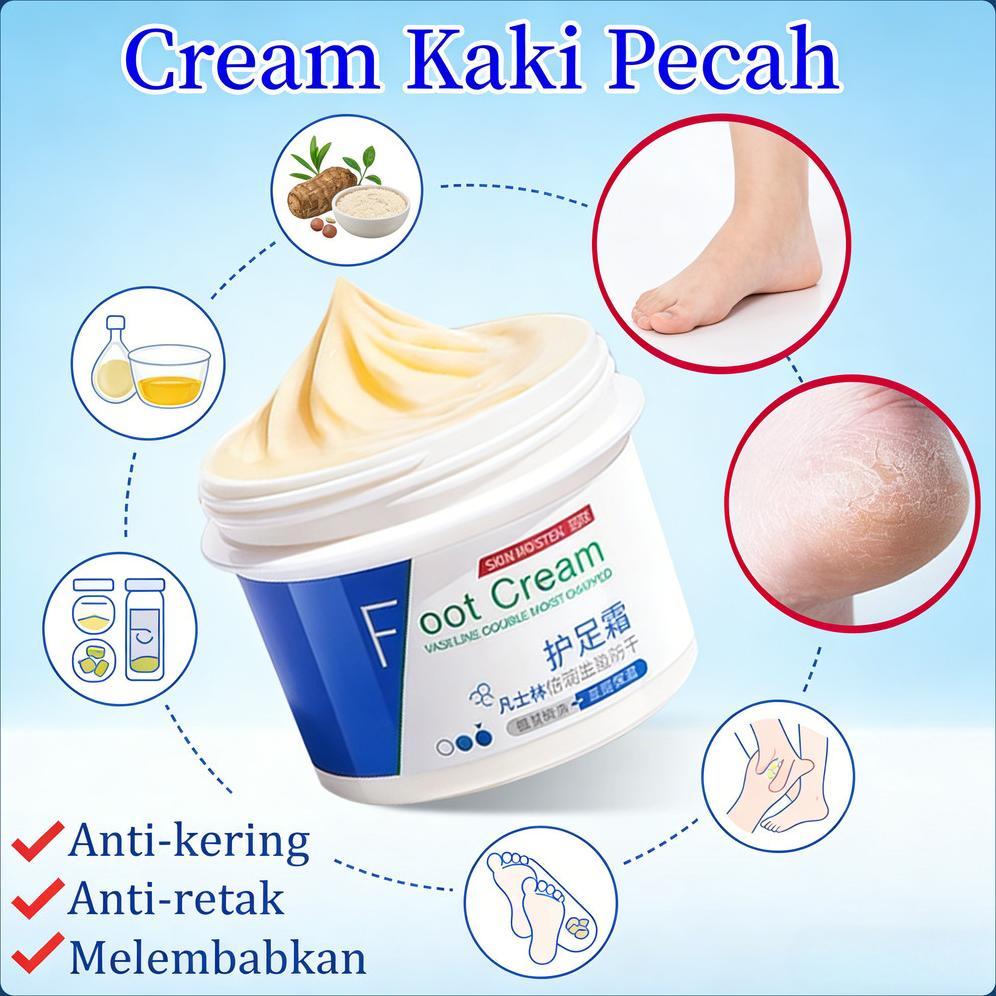 Salep Kaki Pecah Krim Pelembab Kaki Kasar dan Kering, Salep Perawatan Kulit Kaki Pecah, Melembapkan 
