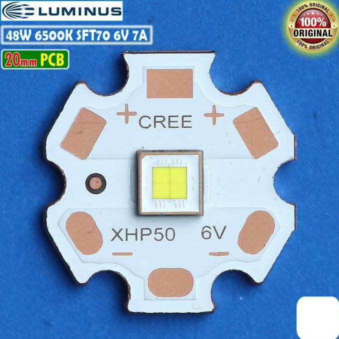 Luminus 48W 20mm SFT70 Putih 6500K SFT-70 6V Mata LED Senter Tembak 7A