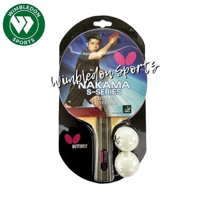 TERBARU - Bet pingpong butterfly NAKAMA S10 / bet tenis meja BUTTERFLY NAKAMAS10