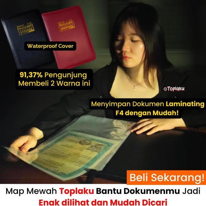 Lager- Dokumen Keeper Ijazah Resleting Anti Air Document Clear Holder Plastik Tempat Berkas Folder F