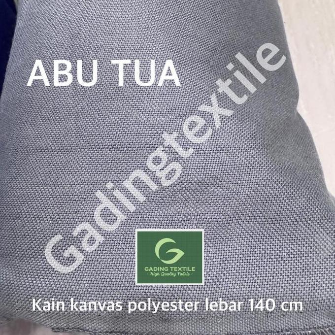 Nahen- ( Per Setengah Meter ) Kain Kanvas Polyester Canvas Pe Rna Hitam Biru Navy Putih Lebar 140 Cm