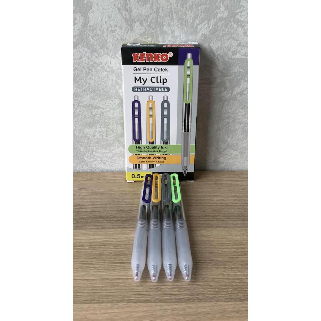 Werkzeug- Kenko Gel Pulpen Pen Pena My Clip 0,5 Mm / Pen Gel Cetek Kenko Hitam