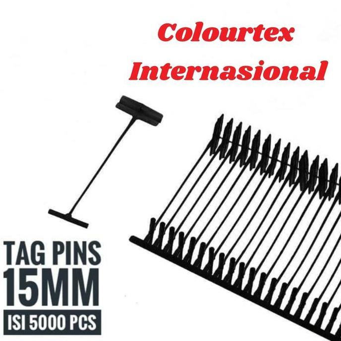 Nahen- Tag Pin - Top Pin 15Mm - Tali Hang Tag - Hitam