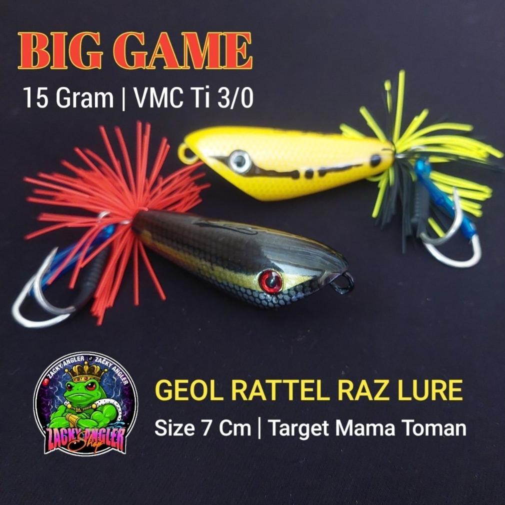 Geol Rattel Kipas Umpan Casting Gabus Toman Raz Lure