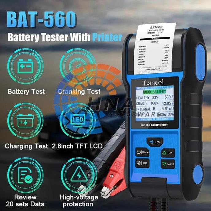 Battery Tester Lancol Micro BAT-560 Digital Battery Load Tester With Printer
