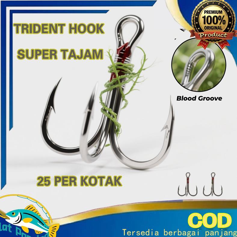 25 pcs Kail Pancing Karbon Tinggi - Super Tajam, Kuat, Ukuran 1#-10# Kail Pancing Baja Berduri - Kai