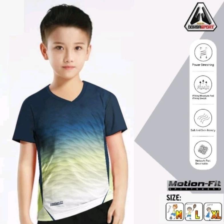 hemat bal-02 baju badminton anak jersey bulutangkis anak kaos badminton anak premium