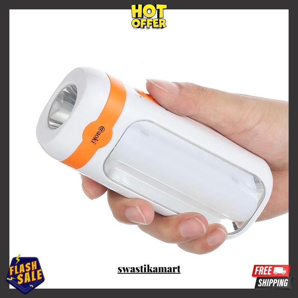 Aoki Lampu Emergency Tube 10Smd+1W Awet Tahan Lama Terang Senter Tangan Darurat Standar Terbaik