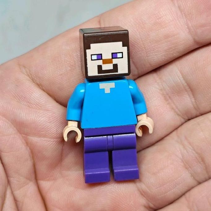 MINI FIGURE ORIGINAL LEGO MINIFIGURE MINECRAFT STEVE FG75