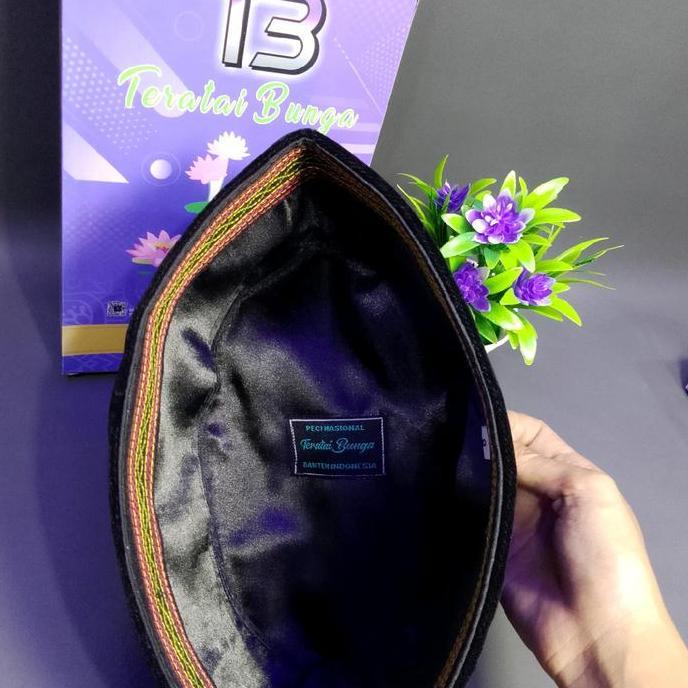 PECI TERATAI BUNGA ASLI 100% ORI PREMIUM Kopiah Songkok Hitam Bulu Lembut kopiah pria Anak dewasa Pe