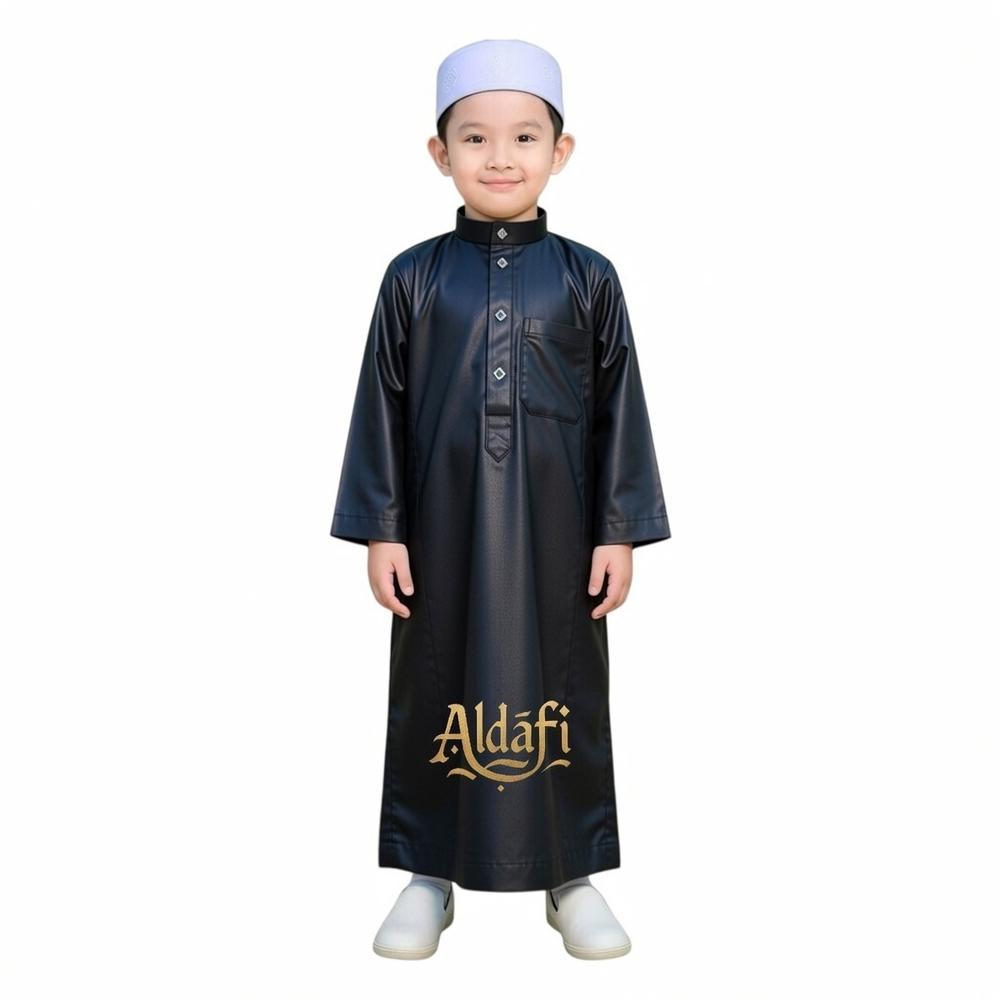ORIGINAL ALDAFI GAMIS ANAK LAKI LAKI JUBAH ANAK LAKI LAKI PREMIUM KANCING IMPORT POLOS