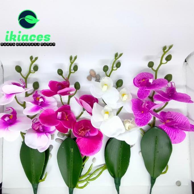 BUNGA PLASTIK BUNGA ANGGREK BUNGA HIAS TANAMAN ARTIFICIAL HOME DECOR