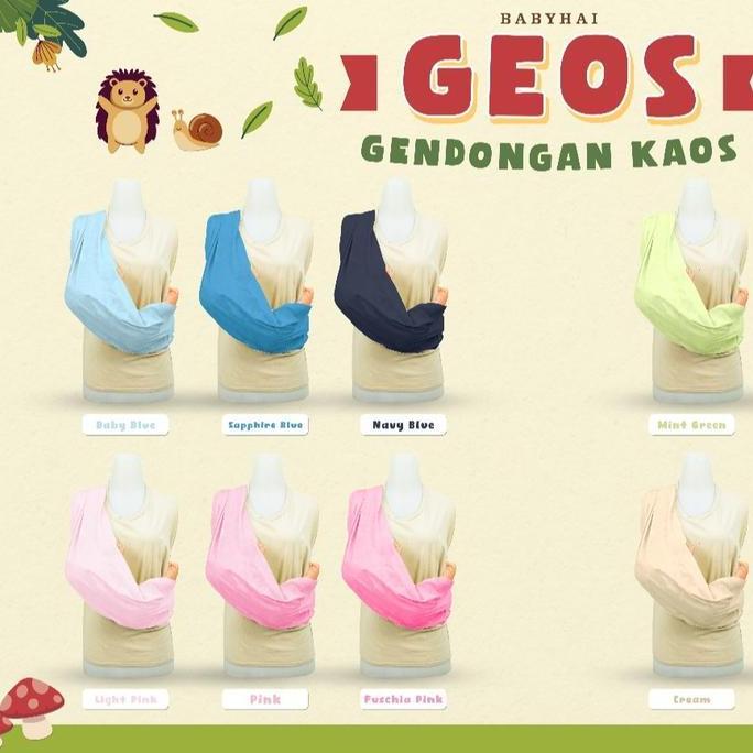 BABY HAI Geos ( Gendongan Kaos ) Bayi Pink Blue Green Truck