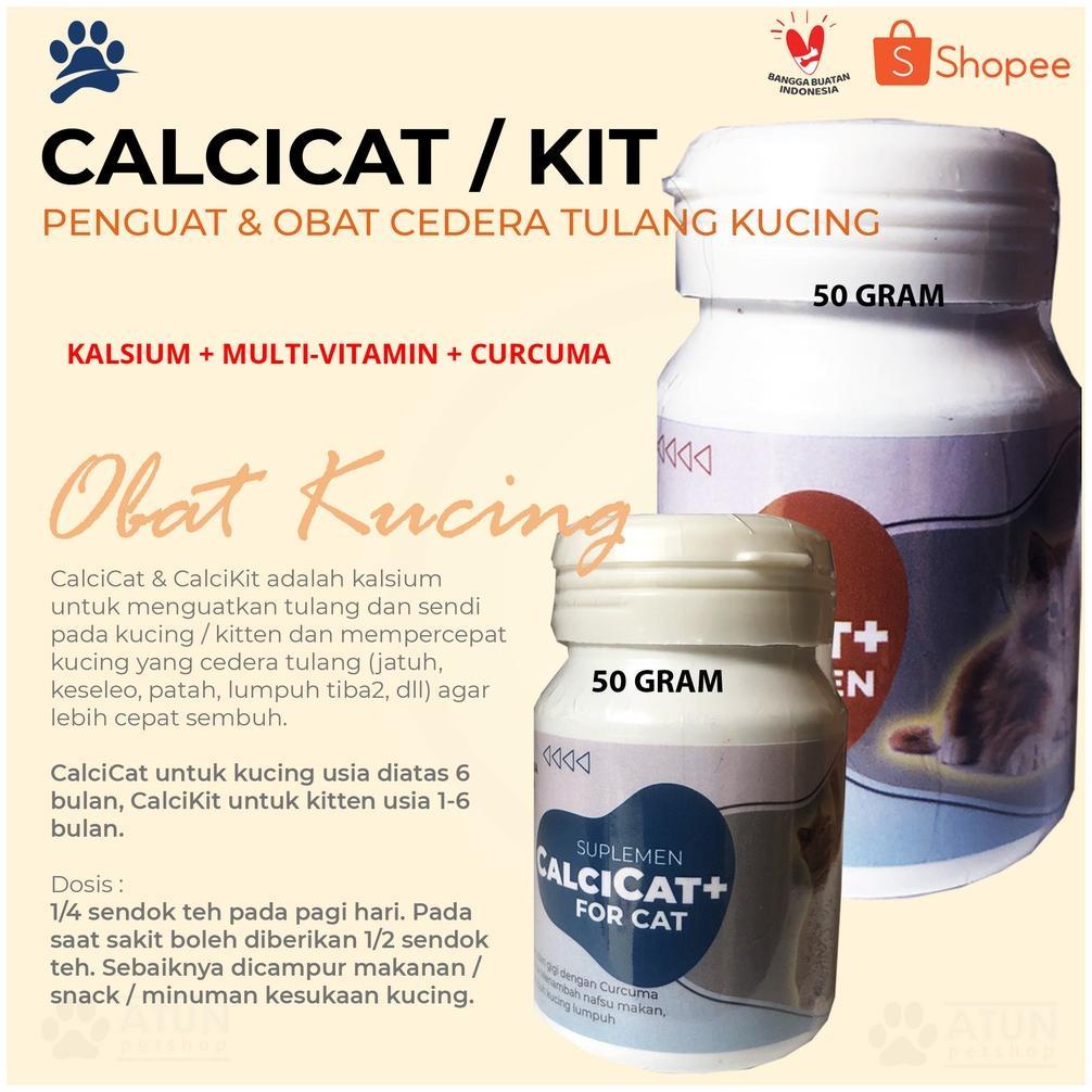 Calcicat Vitamin Obat Kucing Lumpuh Penguat Tulang Cedera Tulang