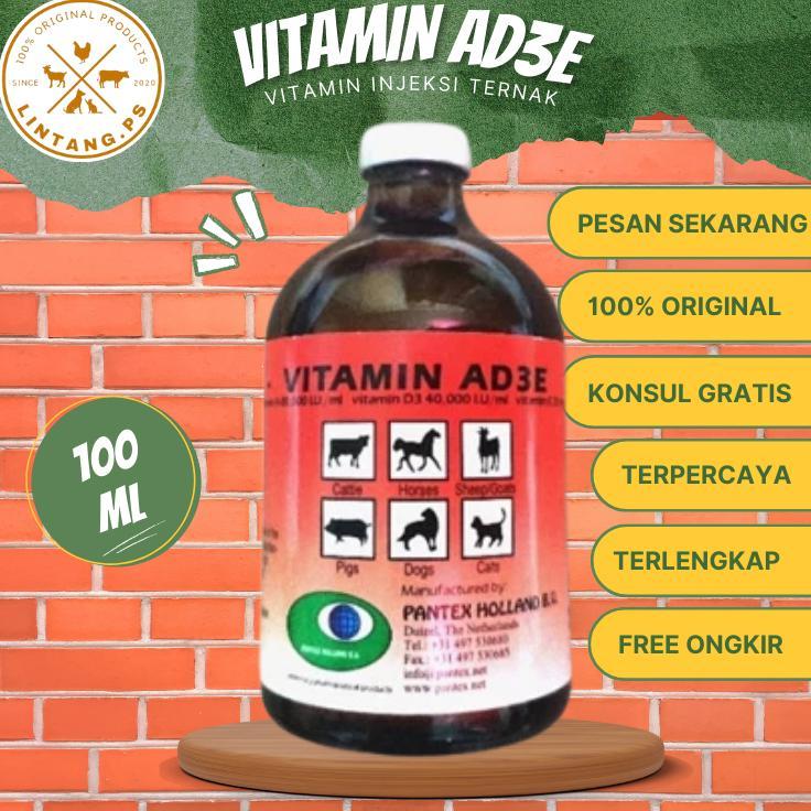 Vitamin AD3E Holland - Vitamin Sapi Manjur - AD3E Vitamin Injeksi 100ml