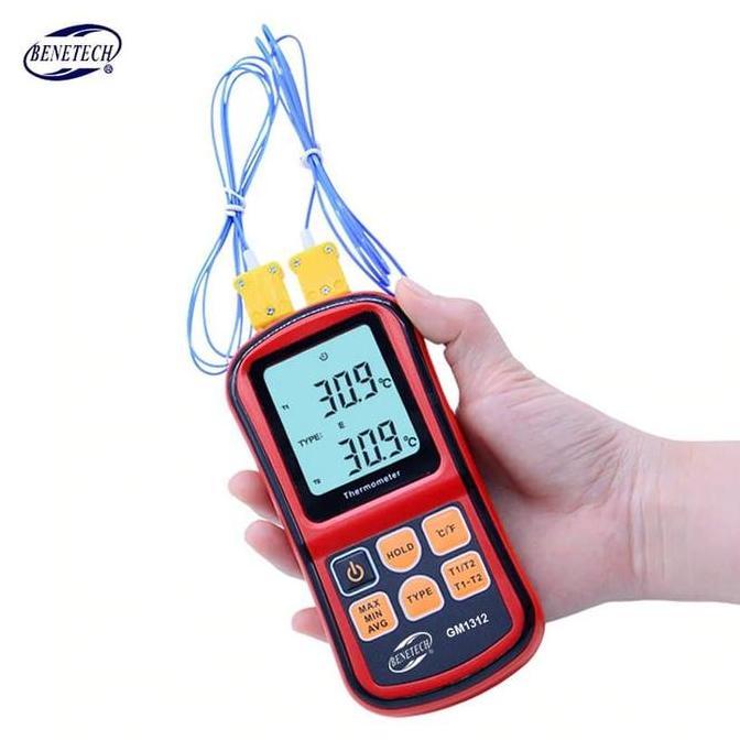 Thermocouple Thermometer Dual Channel Digital BENETECH GM1312
