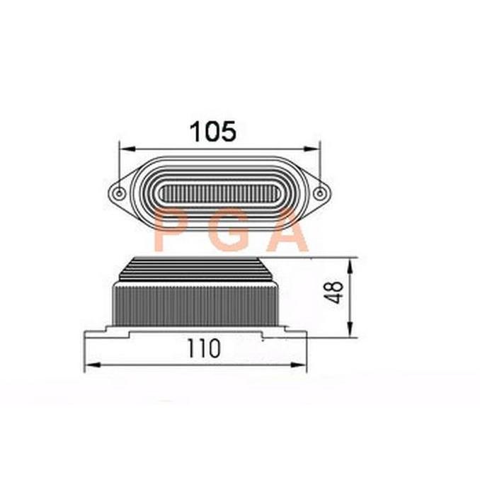 Lightx- Lampu Blitz Strobo Led Oval 220V