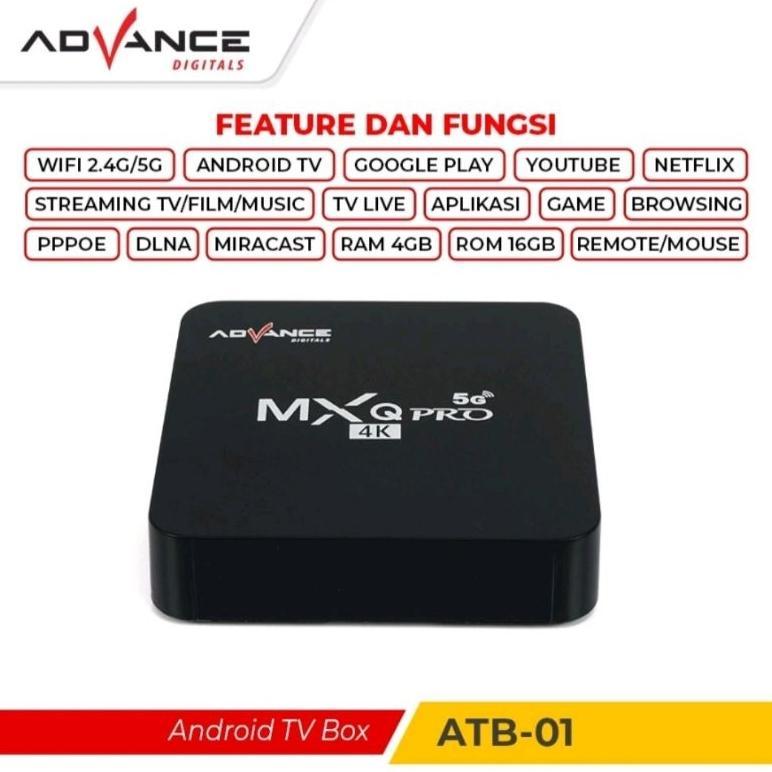 CUCI GUDANG ADVANCE ANDROID TV BOX 4GB DAN 32GB STORAGE - ADVAN ATB-01 MXQ PRO 4K SUPPORT WIFI - UBA